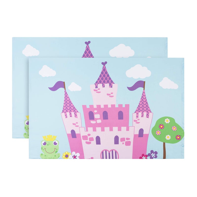 Everyday Kids 2-Pack Standard Size Pillowcases fit Pillows 20 x 26â€ -100% Soft Breathable Microfiber - Perfect for Toddler Little Girl Twin/Full Size Bed - Princess - Image 4